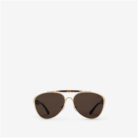 burberry aviator sunglasses mens|Heritage Aviator Sunglasses in Gold/tortoiseshell .